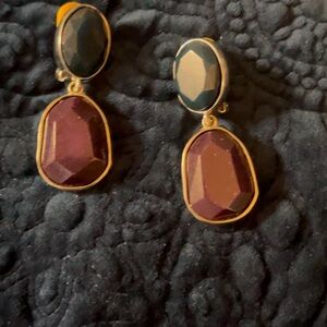 Chico's Gold and Purple Earrings